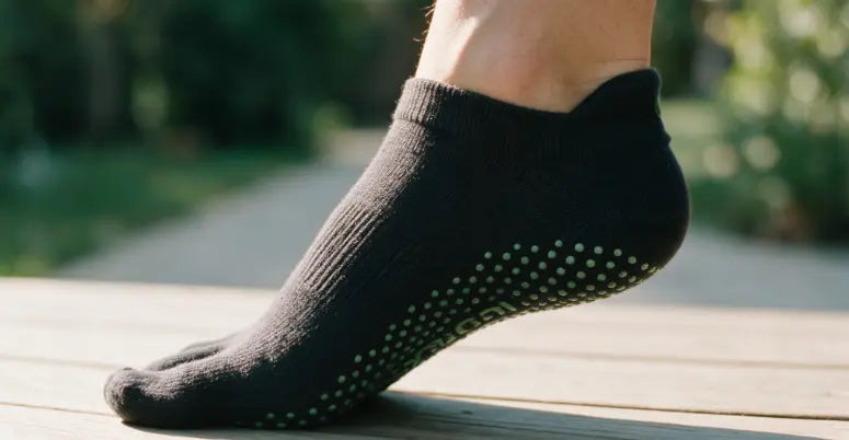 NeuroSox five-toe socks with individual toe pockets and non-slip grip